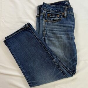 American Eagle Outfitters Jeans Stretch‎ Boy Fit Size 4 Blue